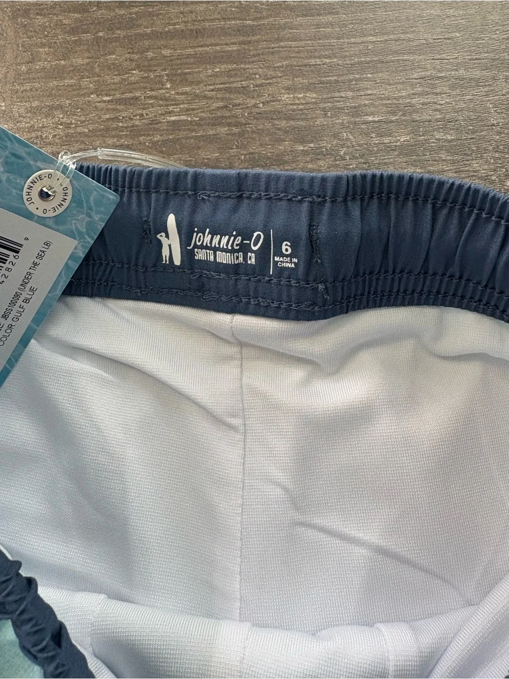 Johnnie-O Swim Trunks Gulf Blue - Size 6 NEW!